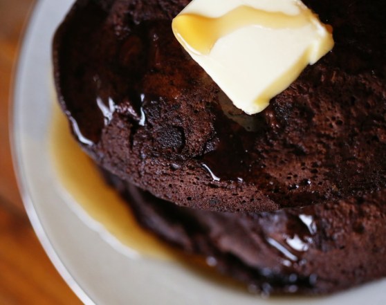Chocolate Chocolate Chip Pancakes