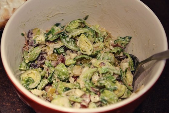 brussels sprouts with blue cheese and bacon