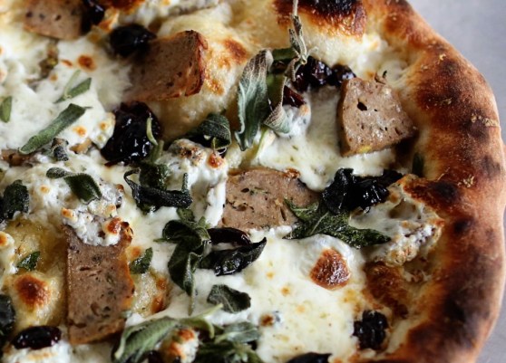 Sage, Duck and Cherry Pizza