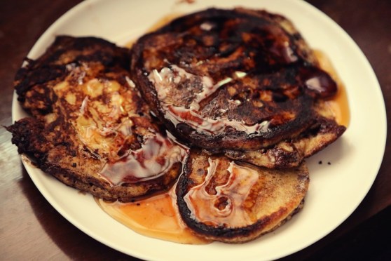 dark chocolate ricotta pancakes