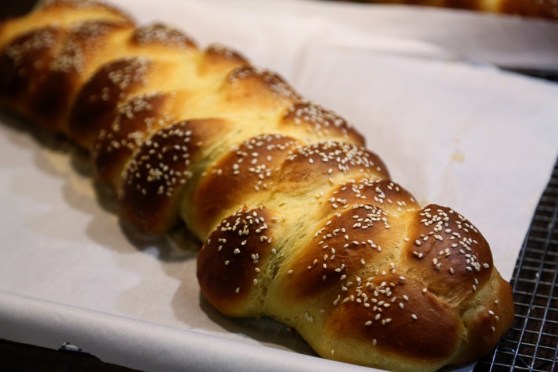 challah fresh out of the oven