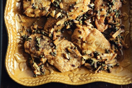 Chicken Piccata with Thyme and Mushroom