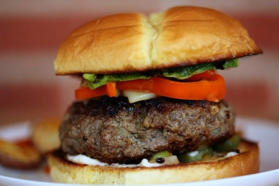 Buffalo Burgers with Avocado and Swiss
