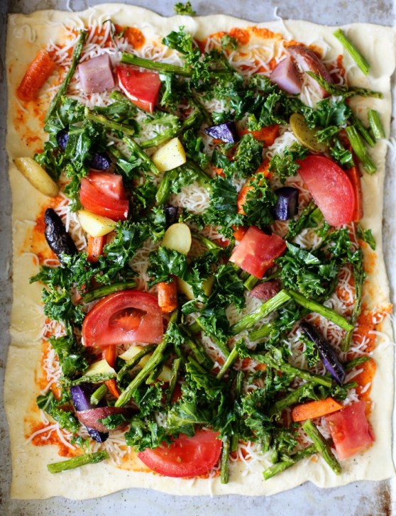unbaked Veggie Pizza