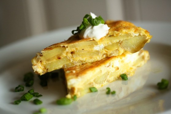 spanish tortilla with scallions