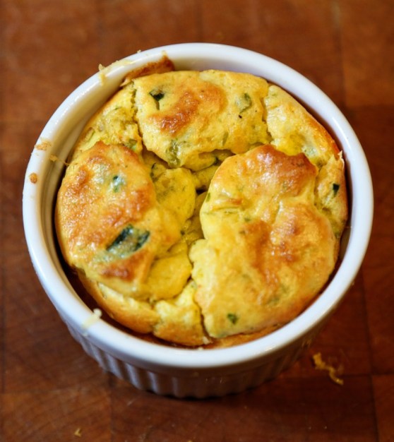 Brussels Sprout and Cheddar Souffle