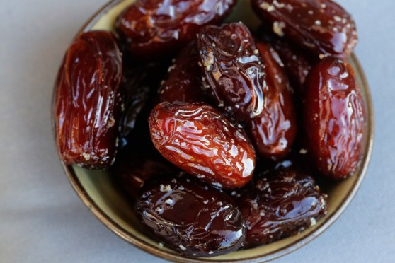 warm dates with olive oil and salt