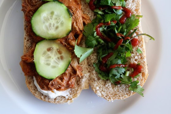 Chicken Tikka Sandwich with Cucumbers