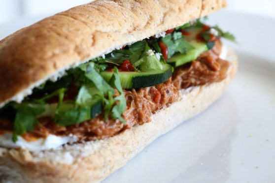 Shredded Chicken Tikka Sandwich